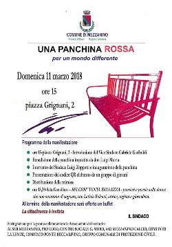 MEZZANINO: UNA PANCHINA ROSSA