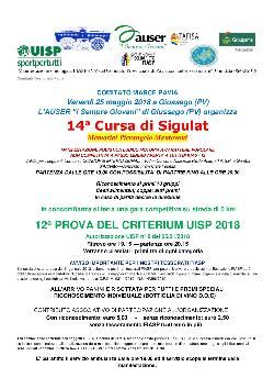 GIUSSAGO: CURSA DI SIGULAT E CRITERIUM UISP 2018