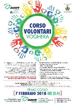 Prende il via il corso per volontari, organizzato dall'Auser di Voghera in collaborazione con la Consulta per i Problemi Sociali e con il patrocinio dell'Assessorato alla Famiglia del Comune di Voghera. Il primo incontro si terrà mercoledì 7 febbraio 2018
