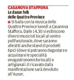 SANTA MARGHERITA STAFFORA: MUSICA E PRODOTTI TIPICI