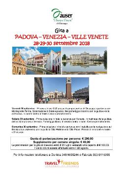 GIUSSAGO: GITA A PADOVA-VENEZIA-VILLE VENETE