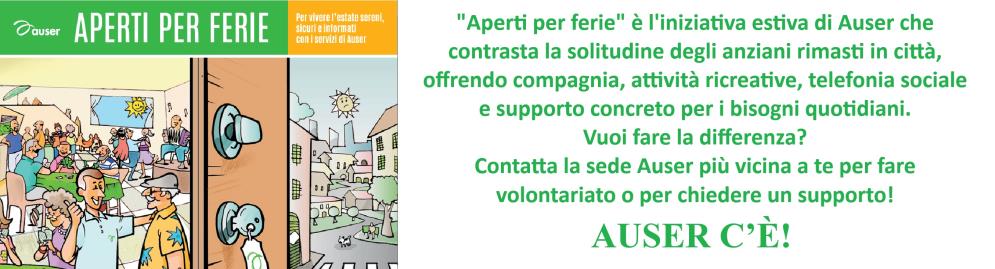 AUSER È APERTA PER FERIE!